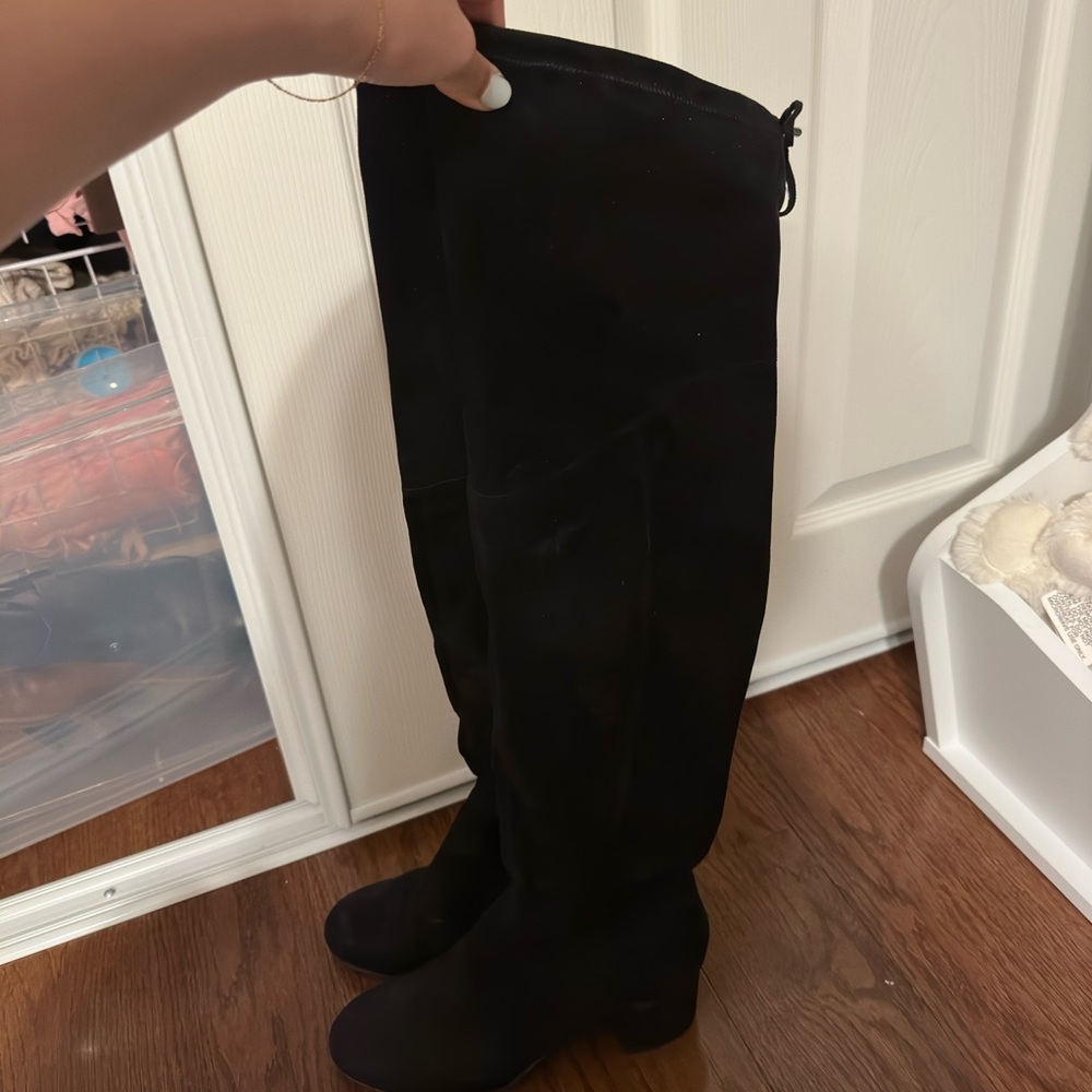 Ivanka Trump black suede boots
